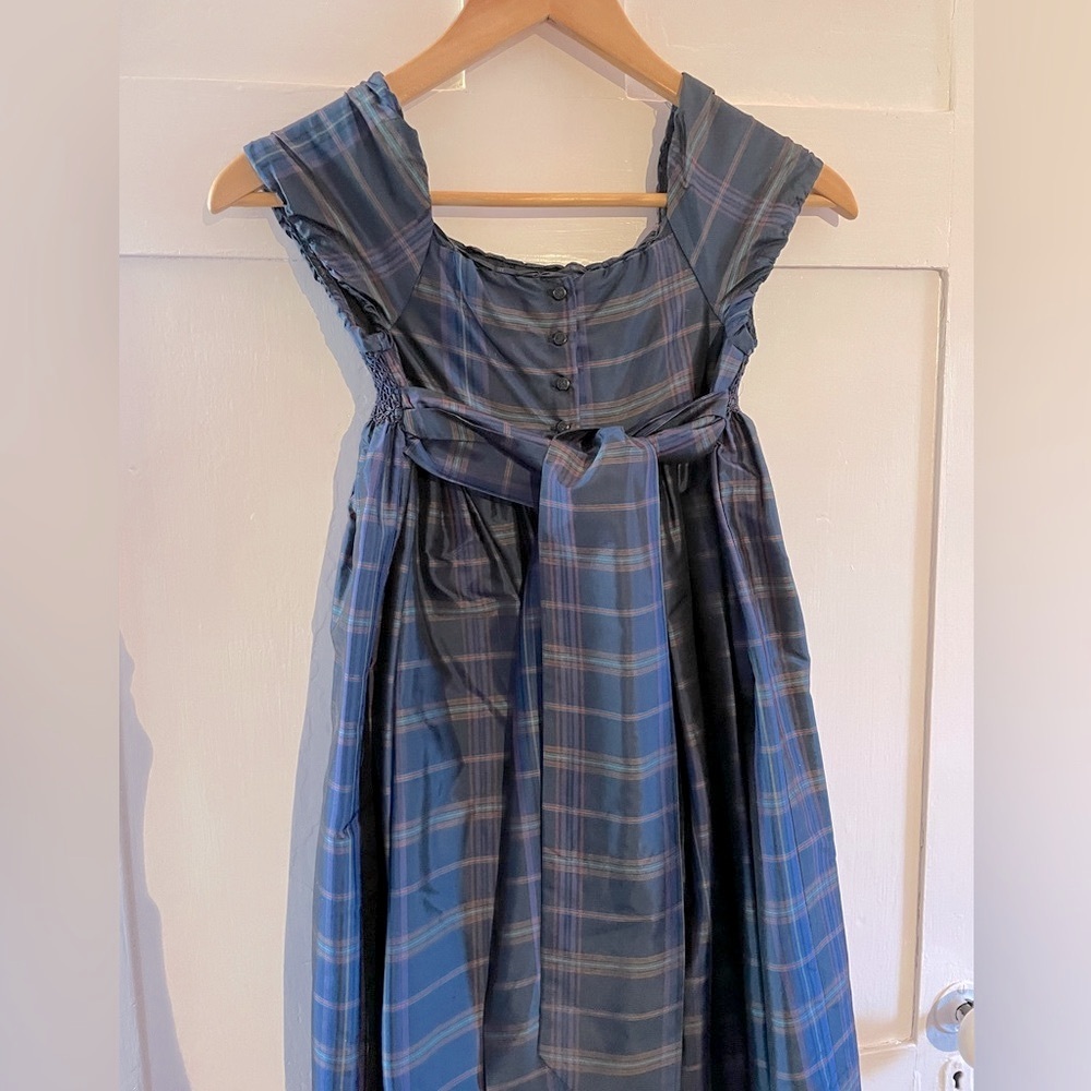 Ralph Lauren silk taffeta smocked holiday dress 6 - Picture 3 of 10